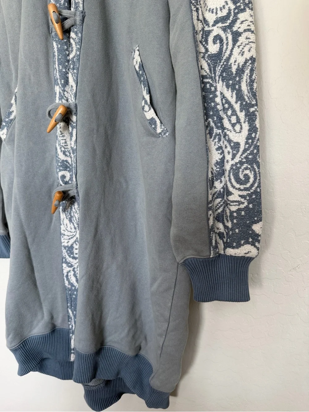 Free People Last Splash Sweatshirt In Windward Blue Combo size medium